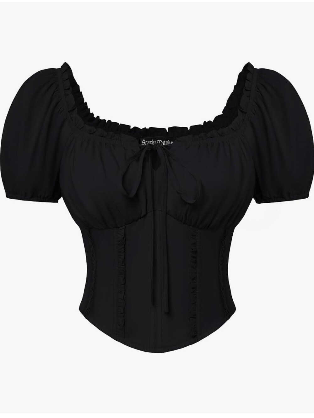 Scarlet Darkness Renaissance Peasant Top,  Black NWT - Picture 7 of 11